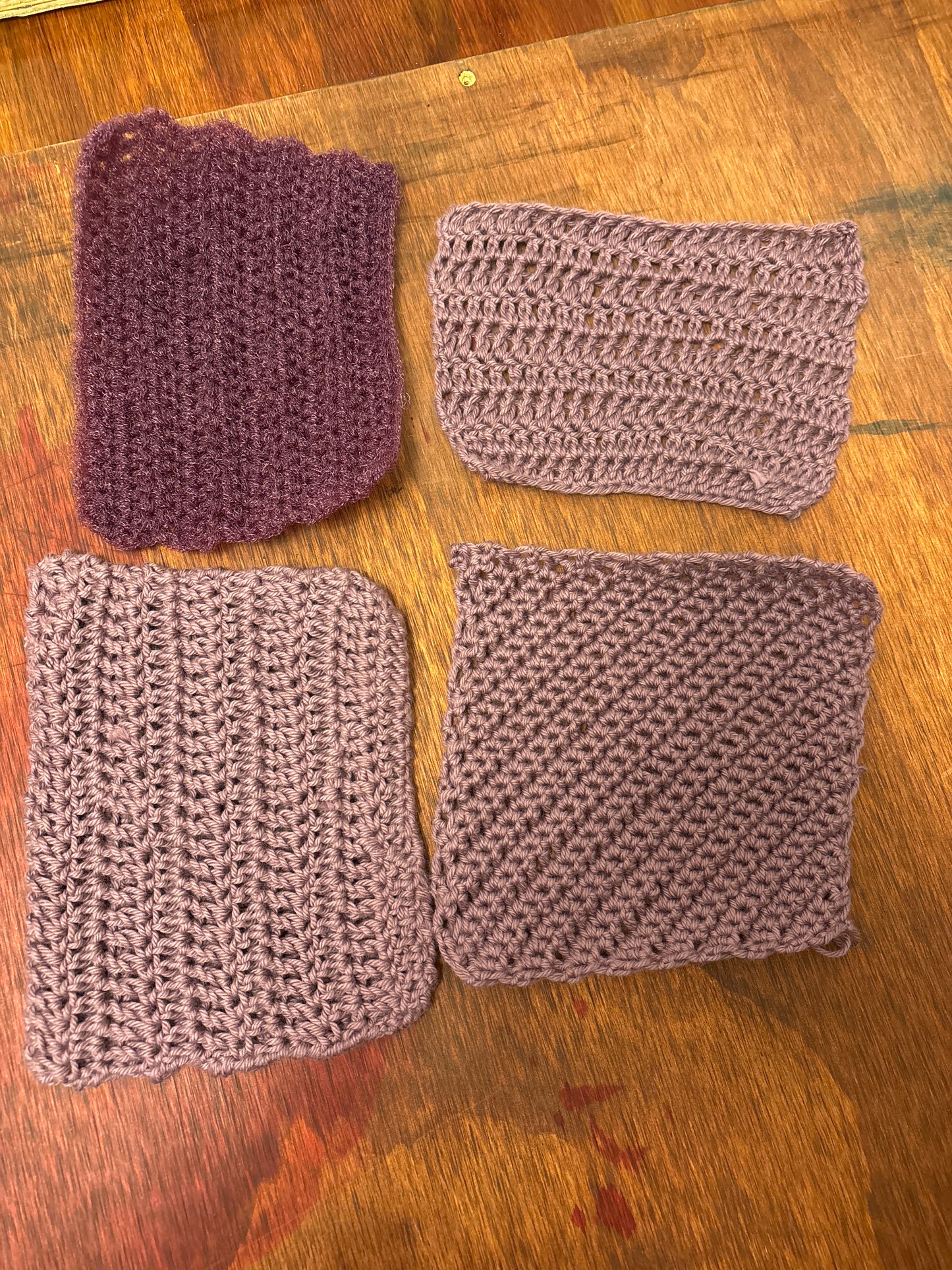 Purple dishcloths