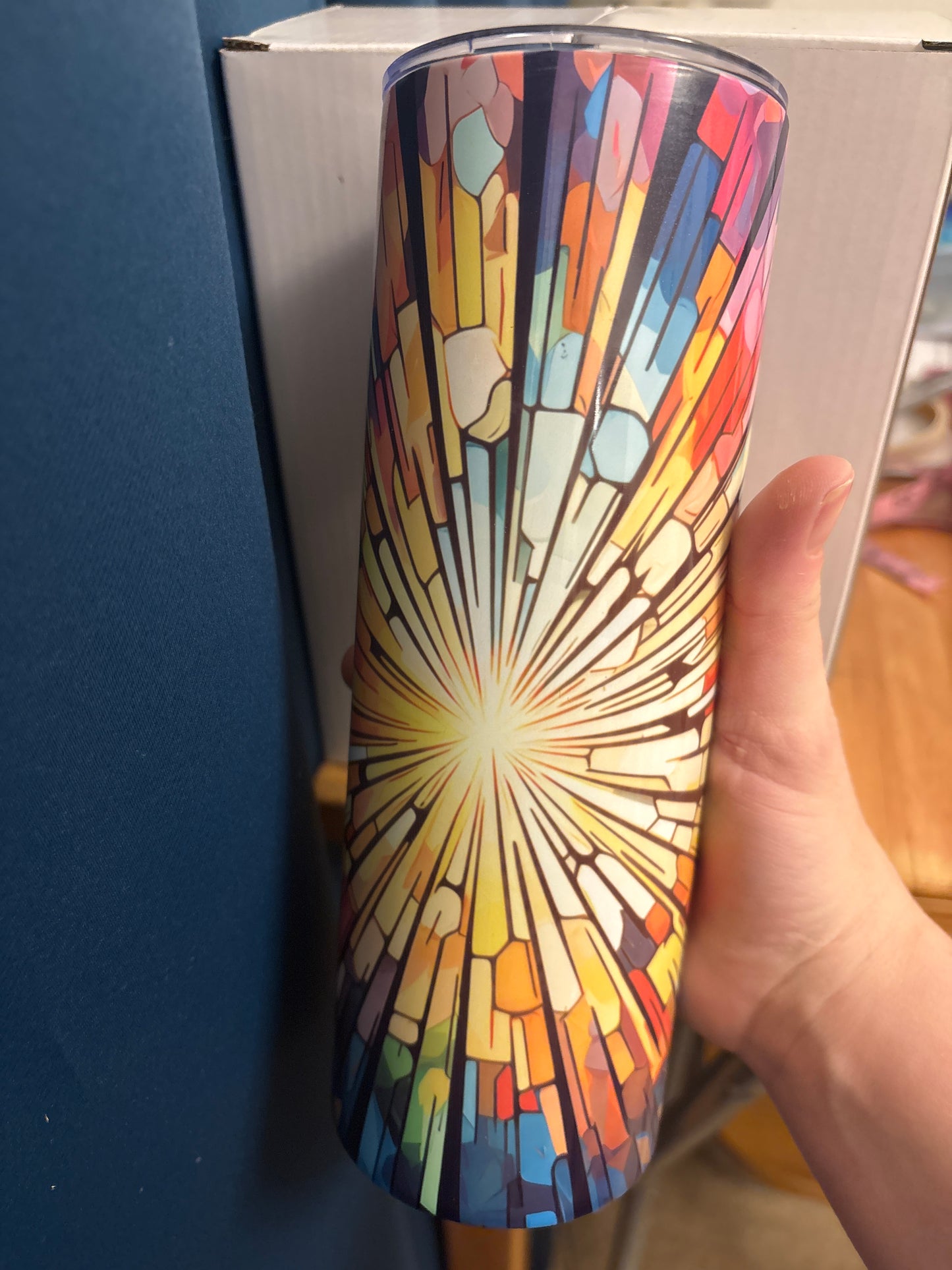 20 ounce starbursts skinny tumbler