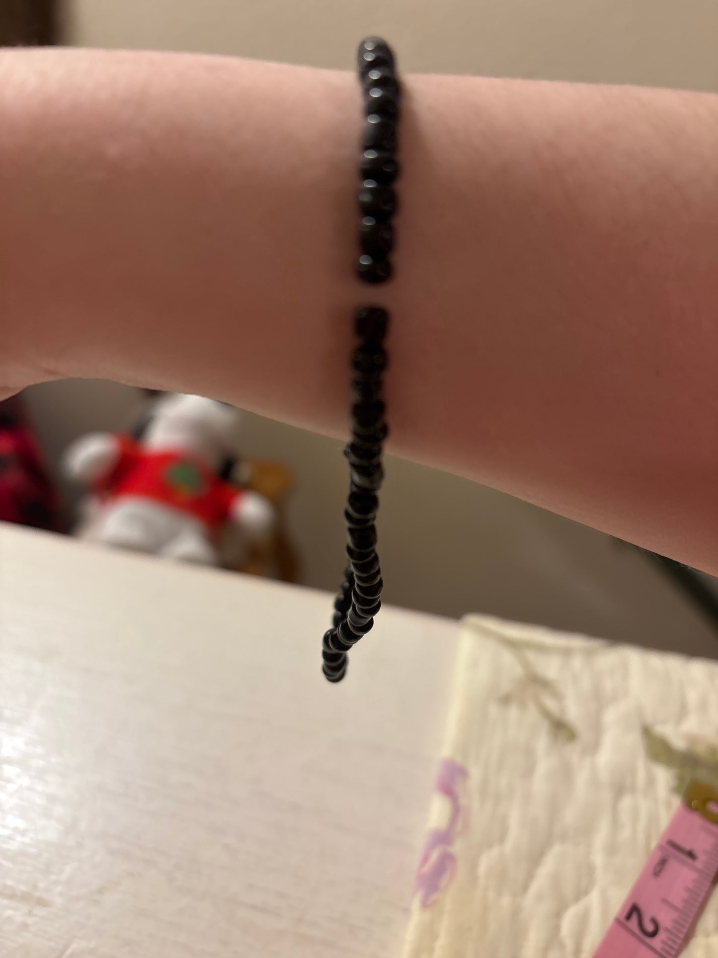 Black beaded bracelet