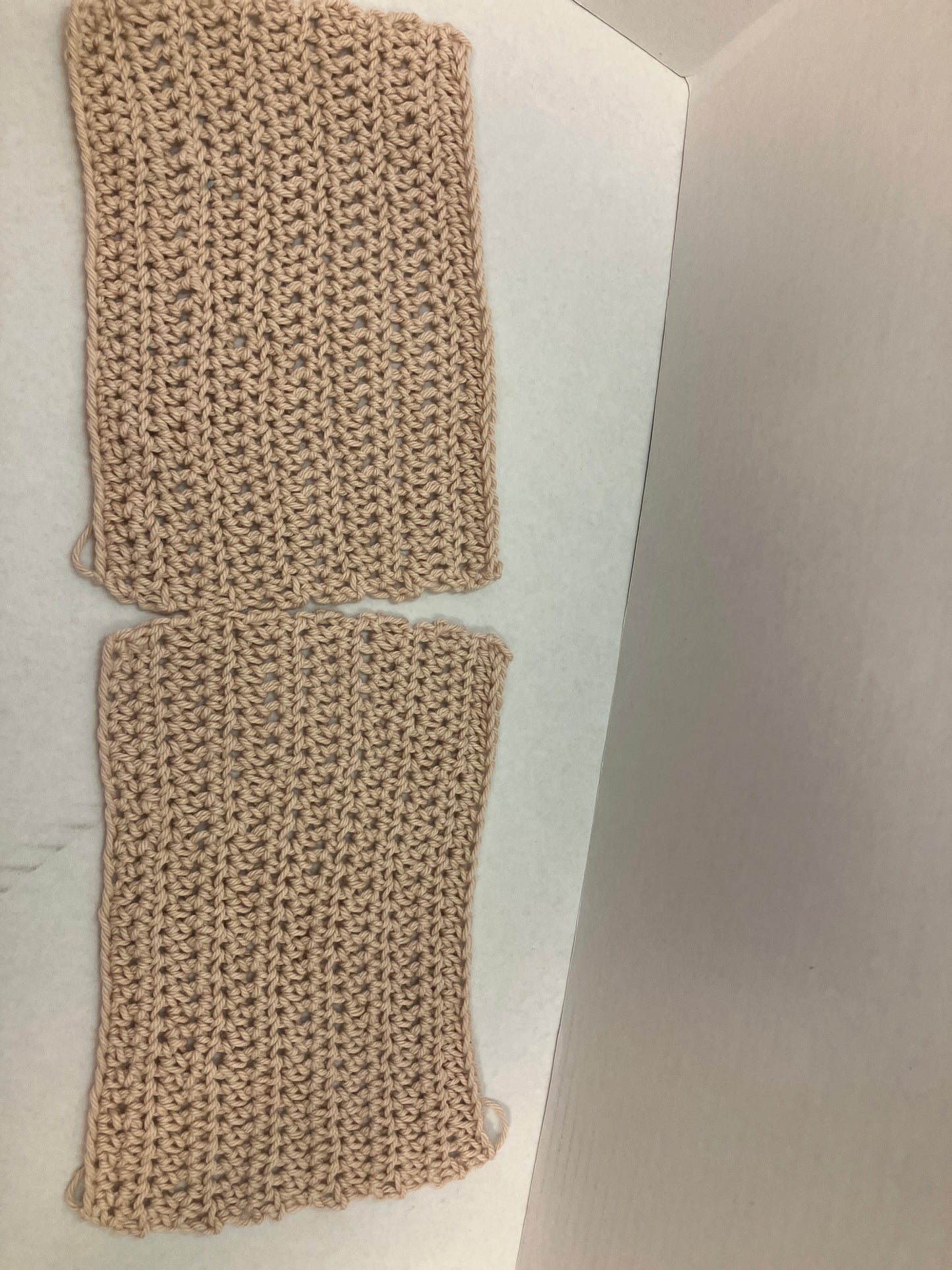 Set of 2 tan dishcloths