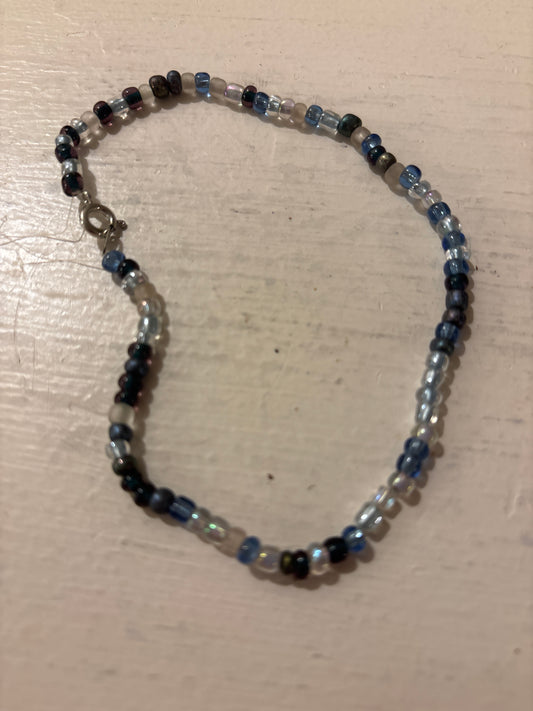 Blue multi beaded bracelet