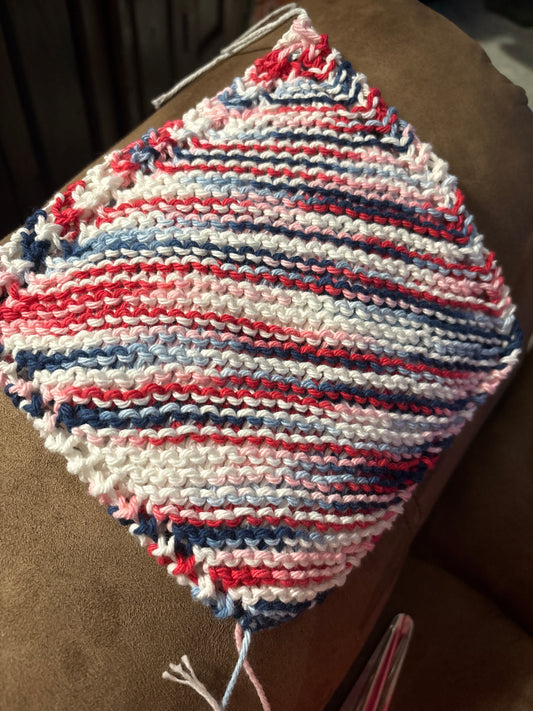 Red white and blue dishcloths