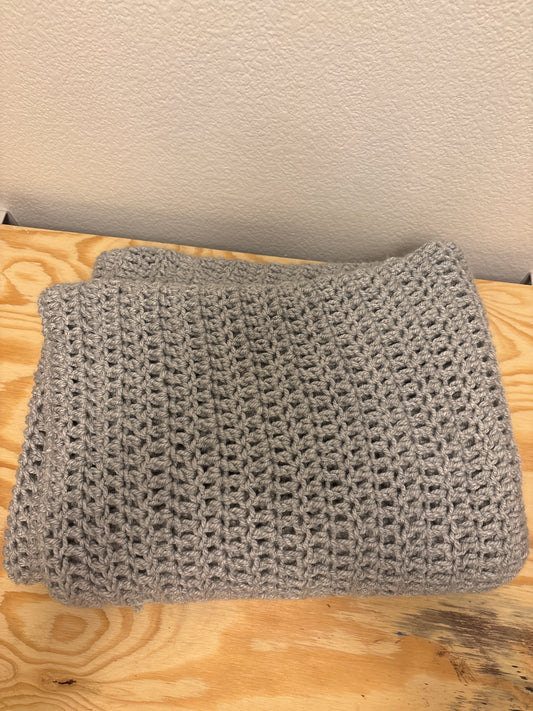 Gray winter blanket for Susan