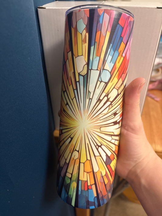 20 ounce starbursts skinny tumbler