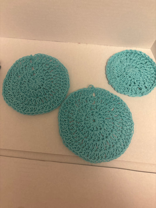 Teal kitchen coasters