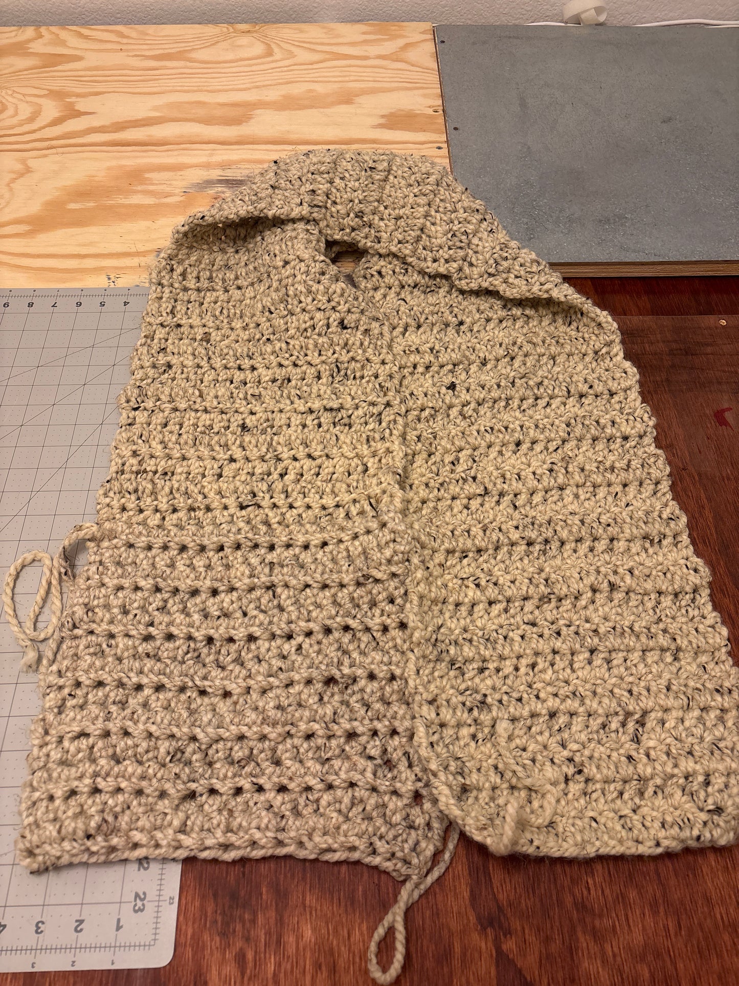 Thick oatmeal scarf