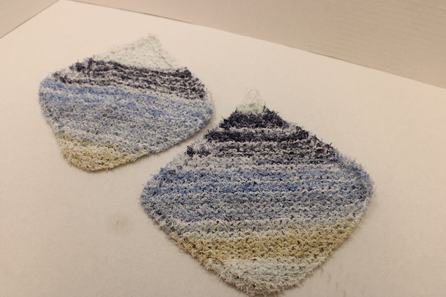 set of 2 blue scrubby dishcloths