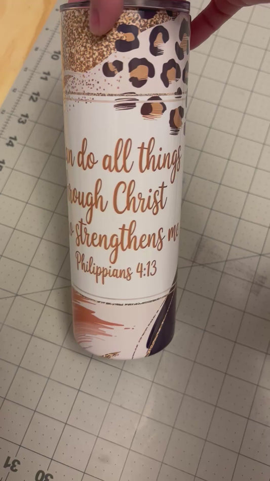 20 ounce Christian tumbler