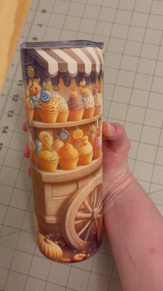 20 ounce skinny cupcake squirrel tumbler